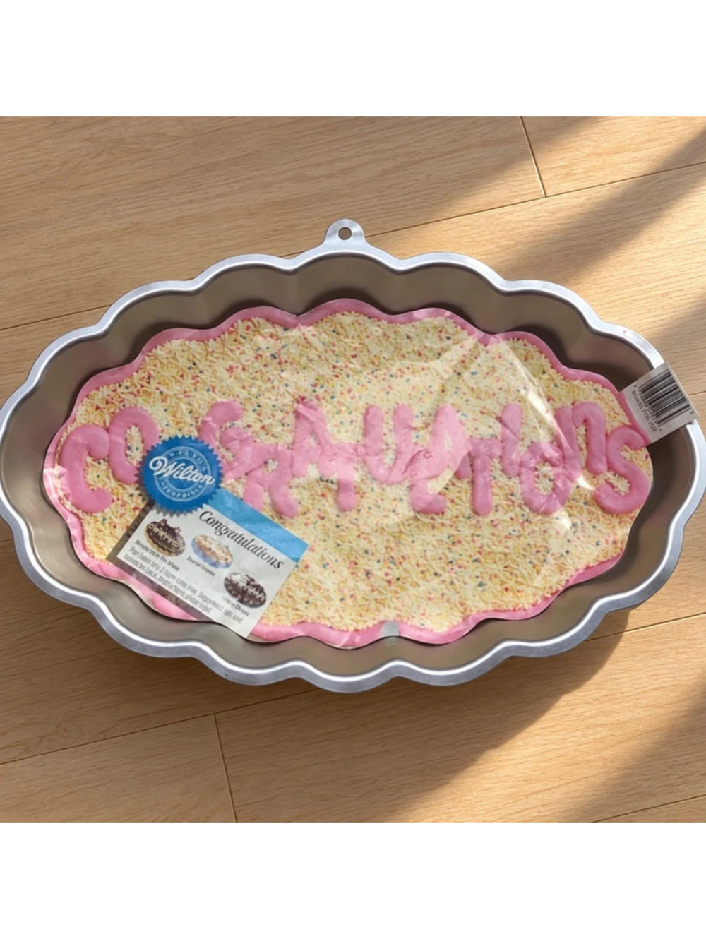 Wilton Congratulations Shaped Cake Pan Graduation Wedding with Insert